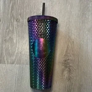 Starbucks | Dining | Starbucks Studded Oil Slick Black Bling Tumbler  Halloween 223 | Poshmark